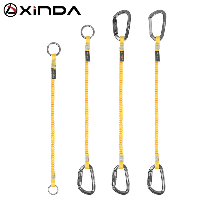 Rope Climbing Static - Xinda ロッククライミングアンチロスロープ弾性スリング高高度ツール落下防止格納式ロープ吊りバックルミスロープ