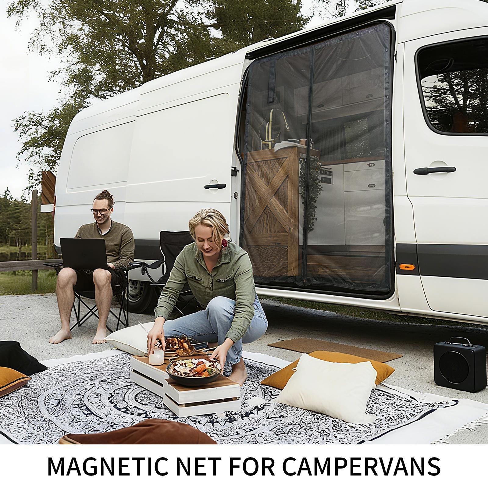 Outdoor Adventure Rv - バンのドアスクリーン、UV耐性ネット、車両アクセサリー、RVサイドドア、防虫ネット、キャンプ、アウトドアアドベンチャー、ロードトリップ用