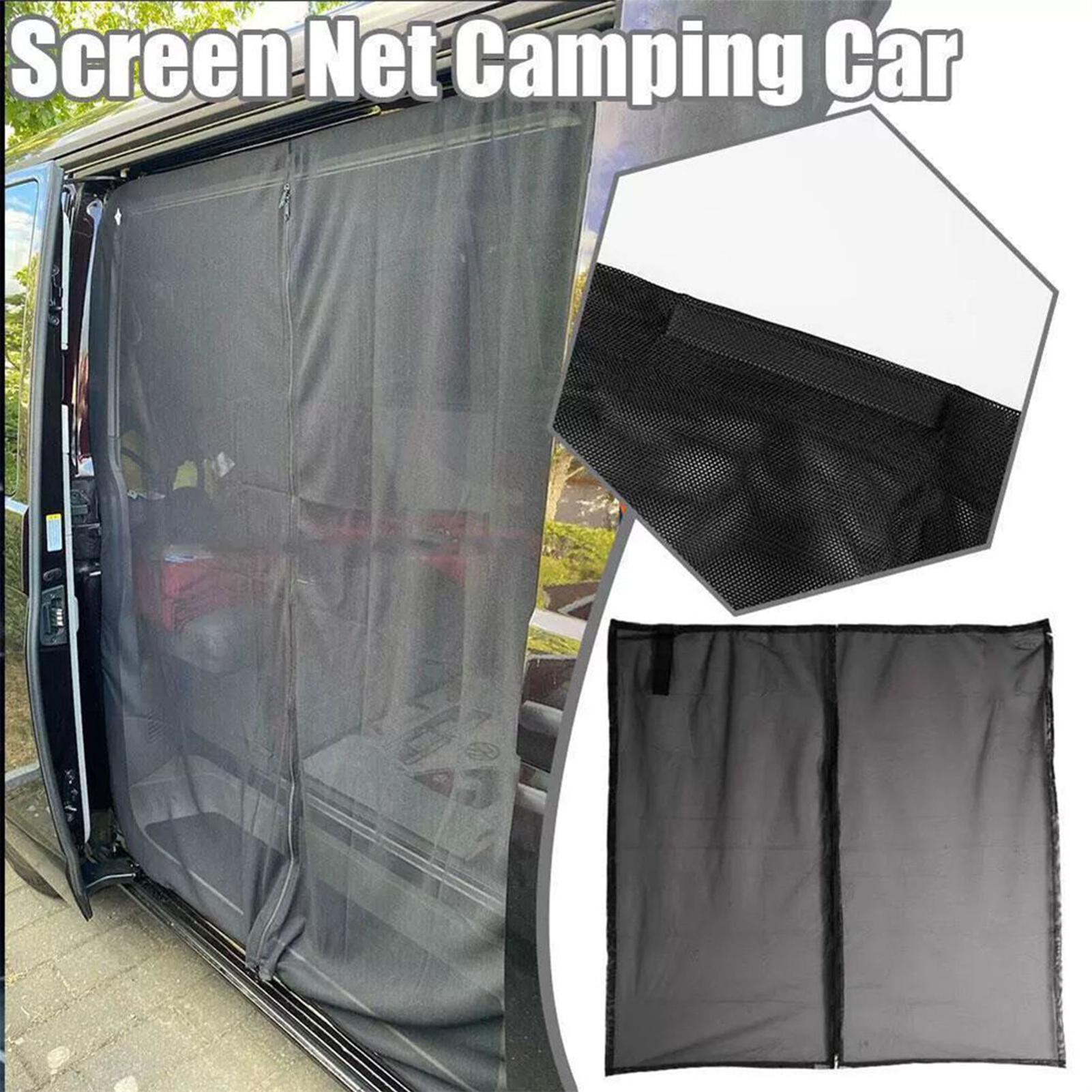 Outdoor Adventure Rv - バン用磁気ドアスクリーン UV耐性ネット 車両アクセサリー RVサイドドアフライ保護ネット キャンプアウトドアアドベンチャー用