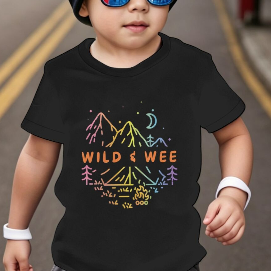 Outdoor Adventure For Toddlers - アウトドア愛好家へのギフト子供用 Tシャツベビー幼児 Tシャツコットンアドベンチャー Tシャツキャンプカジュアルアウトドアキッズギフト子供の夏トップ