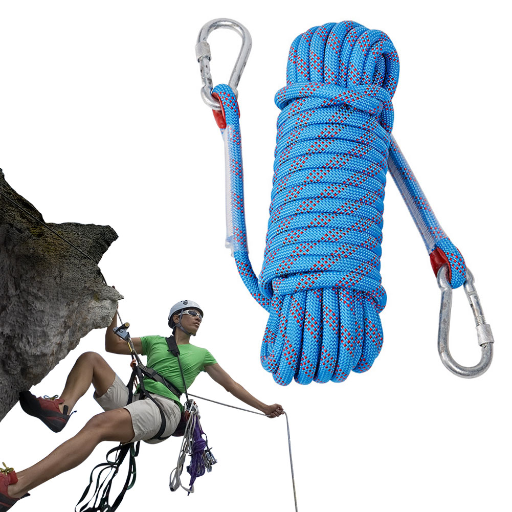 10mm屋外用静的ラペリングロープ、2つのフック付き、クライ - Rope Climbing Static のレビューと価格