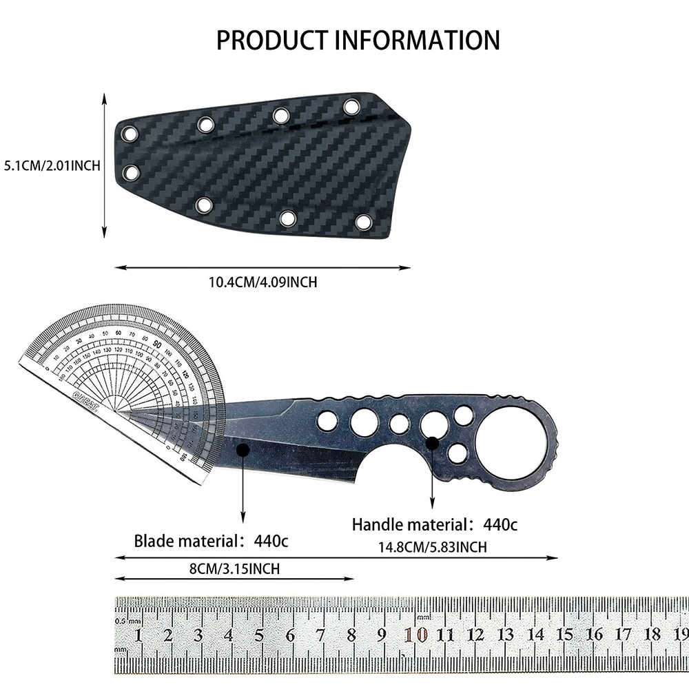 フルタングコンパクトクライミングバックパッキングEDCマルチ - Survival Knife Full Tang のレビューと価格