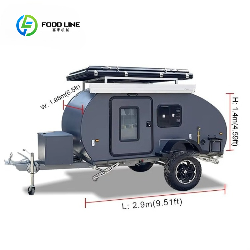 カスタムメイドのダークグレーのオフロードティアドロップ型トラ - Outdoor Adventure Rv のレビューと価格