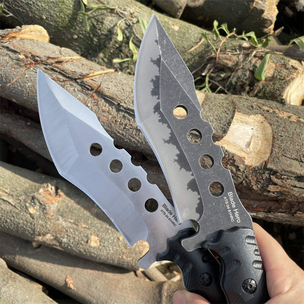 フルタング高品質ATS-34ブレードポケットナイフ、荒野キャ - Survival Knife Full Tang のレビューと価格