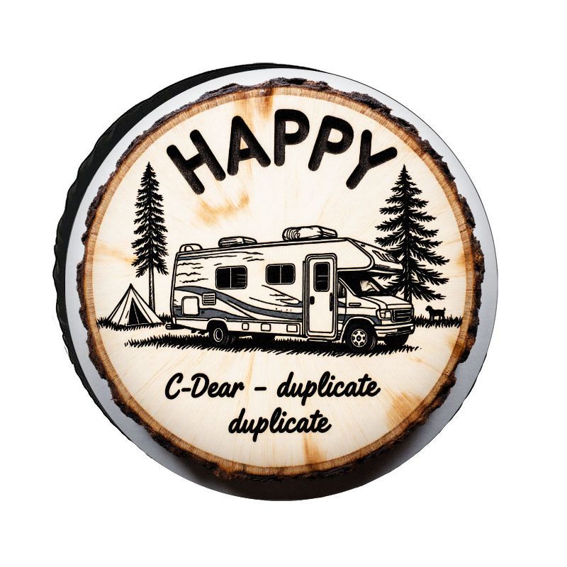 HAPPY RV キャンプテーマ ポリエステルタイヤカバー、 - Outdoor Adventure Rv のレビューと価格