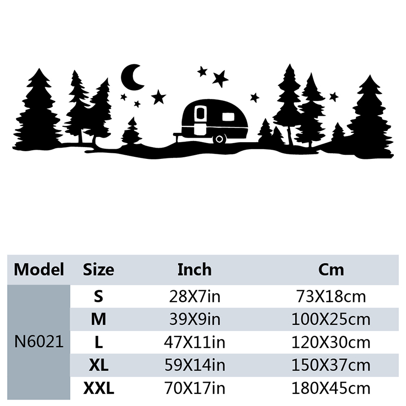 家やアウトドアアドベンチャー用の大きな星と森のビニールステッ - Outdoor Adventure Rv のレビューと価格