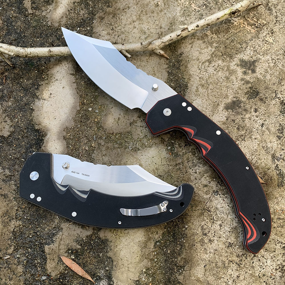 メイヘム折りたたみナイフ、ハンティングナイフ、AUS10Aブ - Survival Knife Full Tang のレビューと価格